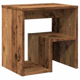 Berkfield Home Bedside Cabinets 2 pcs Old Wood 40x30x40 cm Engineered Wood in Brown - Size: 40 x 30 x 40 cm - thumbnail 4