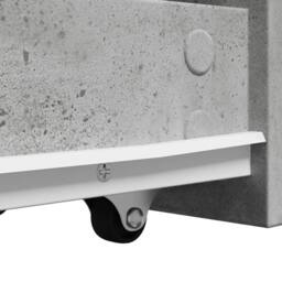 Berkfield Home Narrow Bathroom Cupboard with Wheels Concrete Grey Engineered Wood - thumbnail 8