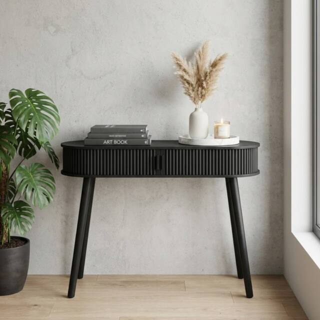 Garden Greatness Maison Ribbed Urban Side Table in Black - Size: 1 Pack - image 1