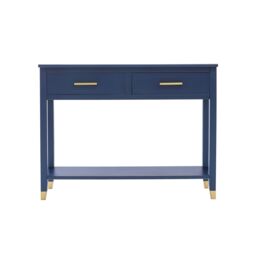 Cabinet Bits Palazzi 2 Drawer Console Table in Navy