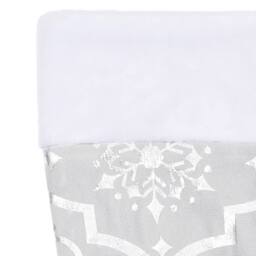 Berkfield Home Luxury Christmas Tree Skirt with Sock White 90 cm Fabric - thumbnail 7