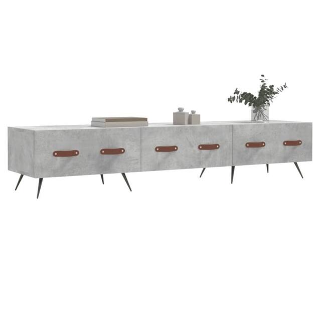 Berkfield Home TV Cabinet Concrete Grey 150x36x30 cm Engineered Wood - Size: 150 x 36 x 30 cm - image 1