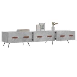 Berkfield Home TV Cabinet Concrete Grey 150x36x30 cm Engineered Wood - Size: 150 x 36 x 30 cm - thumbnail 4
