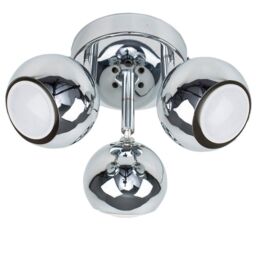 ValueLights Retro Eyeball 3 Way Silver Ceiling Bar Spotlight - thumbnail 1