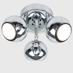 ValueLights Retro Eyeball 3 Way Silver Ceiling Bar Spotlight - thumbnail 3