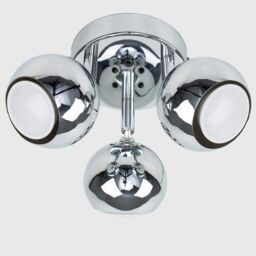 ValueLights Retro Eyeball 3 Way Silver Ceiling Bar Spotlight - thumbnail 2