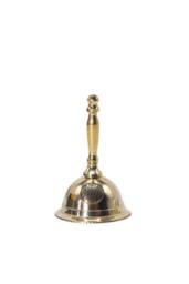 KDMD Small Brass Altar Bell with Flower of Life Symbol - Handcrafted, 7cm in Gold