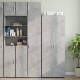 Berkfield Home Slim Storage Cabinet Concrete Grey 40x42.5x225 cm Engineered Wood - thumbnail 2