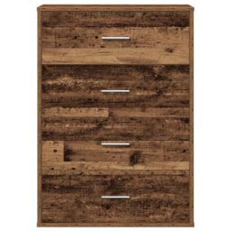 Berkfield Home Sideboard with Drawer Old wood 60 x 31 x 84 cm Particle board in Brown - thumbnail 6