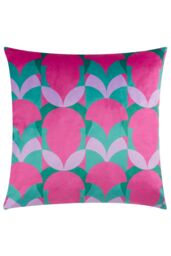 Heya Home Raeya Art Deco Velvet Cushion - Size: 45 cm x 45 cm - thumbnail 1
