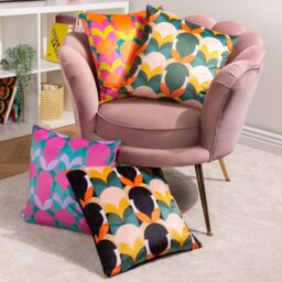 Heya Home Raeya Art Deco Velvet Cushion - Size: 45 cm x 45 cm - thumbnail 6