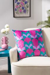 Heya Home Raeya Art Deco Velvet Cushion - Size: 45 cm x 45 cm - thumbnail 5