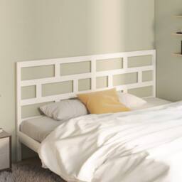 Berkfield Home Beautiful Bed Headboard White 206x4x100 cm Solid Wood Pine - Size: 206 x 4 x 100 cm - thumbnail 2