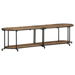Berkfield Home TV Cabinet 160x42x40 cm Solid Wood Rough Mango in Brown - Size: 160 x 42 x 40 cm - thumbnail 3