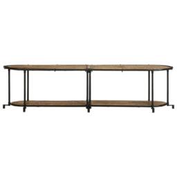 Berkfield Home TV Cabinet 160x42x40 cm Solid Wood Rough Mango in Brown - Size: 160 x 42 x 40 cm - thumbnail 4
