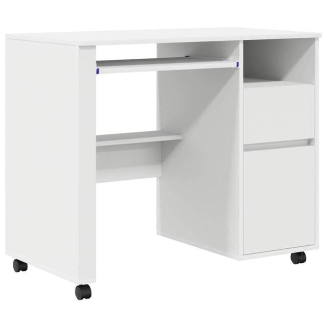 Berkfield Home White Computer Desk with Drawers White MDF, Particle board Standard - image 1