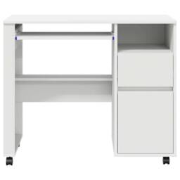 Berkfield Home White Computer Desk with Drawers White MDF, Particle board Standard - thumbnail 6