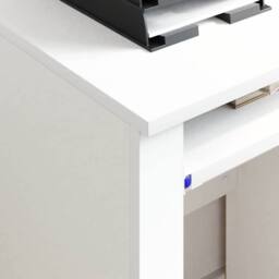 Berkfield Home White Computer Desk with Drawers White MDF, Particle board Standard - thumbnail 4