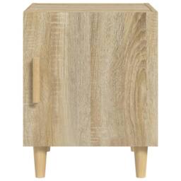 Berkfield Home Bedside Cabinets 2 pcs Sonoma Oak Engineered Wood in Light Oak - thumbnail 4