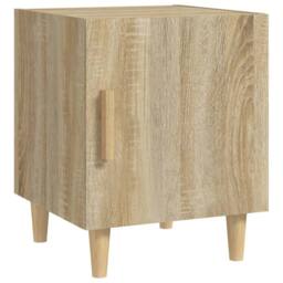 Berkfield Home Bedside Cabinets 2 pcs Sonoma Oak Engineered Wood in Light Oak - thumbnail 3