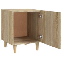 Berkfield Home Bedside Cabinets 2 pcs Sonoma Oak Engineered Wood in Light Oak - thumbnail 6