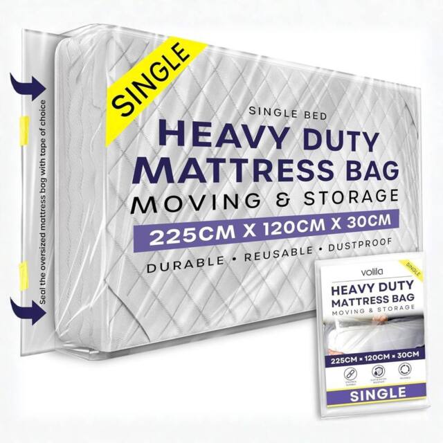 volila Waterproof Mattress Bag for Moving & Storage - Heavy Duty & Reusable in Clear - Size: Large - image 1