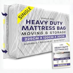 volila Waterproof Mattress Bag for Moving & Storage - Heavy Duty & Reusable in Clear - Size: Large - thumbnail 1