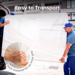 volila Waterproof Mattress Bag for Moving & Storage - Heavy Duty & Reusable in Clear - Size: Large - thumbnail 5