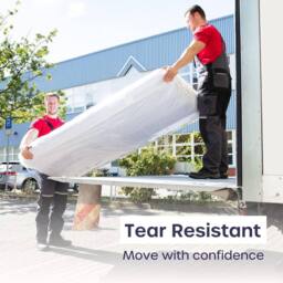volila Waterproof Mattress Bag for Moving & Storage - Heavy Duty & Reusable in Clear - Size: Large - thumbnail 7
