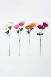 Homescapes Set of 4 Artificial Autumn Chrysanthemum Stems - thumbnail 4