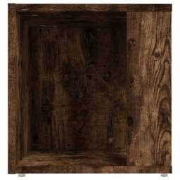 Berkfield Home Side Table Smoked Oak 33x33x34.5 cm Engineered Wood in Brown - thumbnail 6