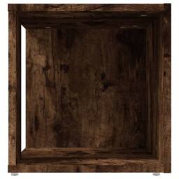 Berkfield Home Side Table Smoked Oak 33x33x34.5 cm Engineered Wood in Brown - thumbnail 5
