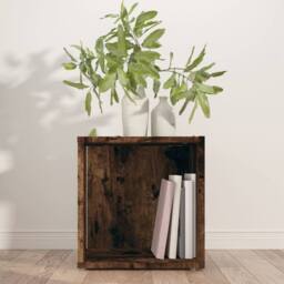 Berkfield Home Side Table Smoked Oak 33x33x34.5 cm Engineered Wood in Brown