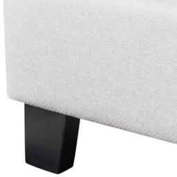 Wyld and Coco EU Single Bed 3ft Light Grey Linen-Look Slatted Frame No Headboard - thumbnail 7