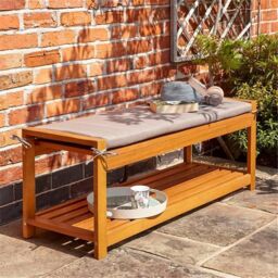 Cheshire 2 Seater Occasional Bench in Brown - thumbnail 1