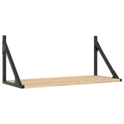 Berkfield Home Beautiful Wall Shelves 2 pcs Sonoma Oak 60x25x25.5 cm Engineered wood in Light Oak - thumbnail 4