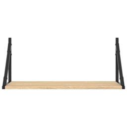 Berkfield Home Beautiful Wall Shelves 2 pcs Sonoma Oak 60x25x25.5 cm Engineered wood in Light Oak - thumbnail 5
