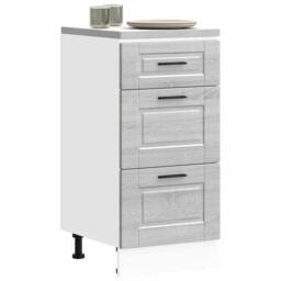 Berkfield Home Kitchen Base Cabinet Porto Grey Sonoma Engineered Wood - thumbnail 1