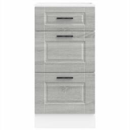 Berkfield Home Kitchen Base Cabinet Porto Grey Sonoma Engineered Wood - thumbnail 4