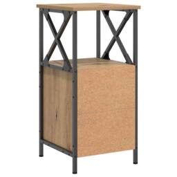 Berkfield Home Bedside Cabinets 2 pcs Artisan Oak 34x35.5x70 cm Engineered Wood in Brown - thumbnail 7