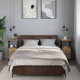 Berkfield Home Bedside Cabinets 2 pcs Artisan Oak 34x35.5x70 cm Engineered Wood in Brown - thumbnail 3