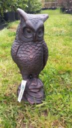 Inspirational Gifting Cast Aluminium Long Eared Owl hand finished with an Antique Verde Bronze Finish - thumbnail 4