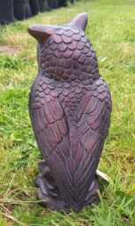 Inspirational Gifting Cast Aluminium Long Eared Owl hand finished with an Antique Verde Bronze Finish - thumbnail 3