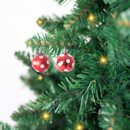 Shatchi Christmas 3cm Bauble White Tree Hanging Decoration Festive Sparkle 12pcs OR 24 pcs in Red - Size: 24 Pack - thumbnail 3