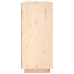 Berkfield Home Sideboard 120x35x80 cm Solid Wood Pine in Light Tan - Size: 120 x 35 x 80 cm - thumbnail 7