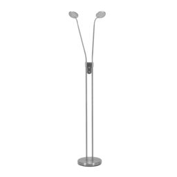 ValueLights Beata Integrated LED 2 Way Floor Lamp in Silver - thumbnail 2