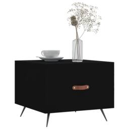 Berkfield Home Coffee Table Black 50x50x40 cm Engineered Wood - Size: 50 x 50 x 40 cm - thumbnail 3