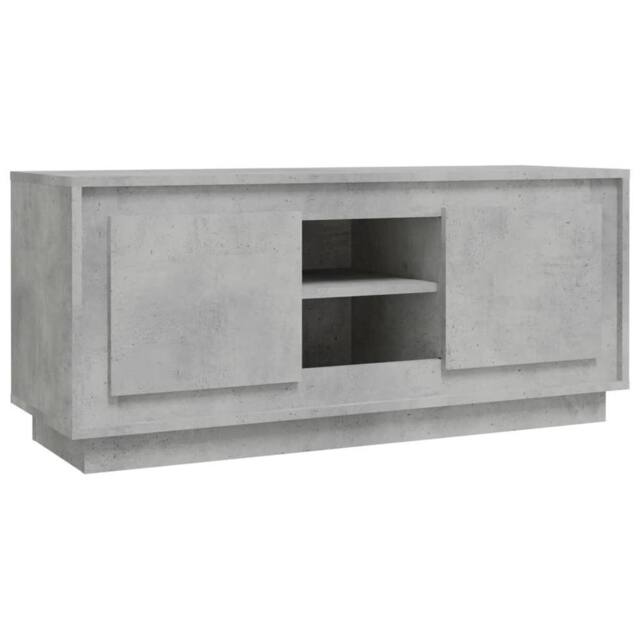 Berkfield Home TV Cabinet Concrete Grey 102x35x45 cm Engineered Wood - Size: 102 x 35 x 45 cm - image 1