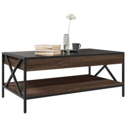 Berkfield Home Coffee Table with Infinity LED Brown Oak 90x50x38 cm - Size: 90 x 50 x 38 cm - thumbnail 5