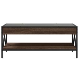 Berkfield Home Coffee Table with Infinity LED Brown Oak 90x50x38 cm - Size: 90 x 50 x 38 cm - thumbnail 6